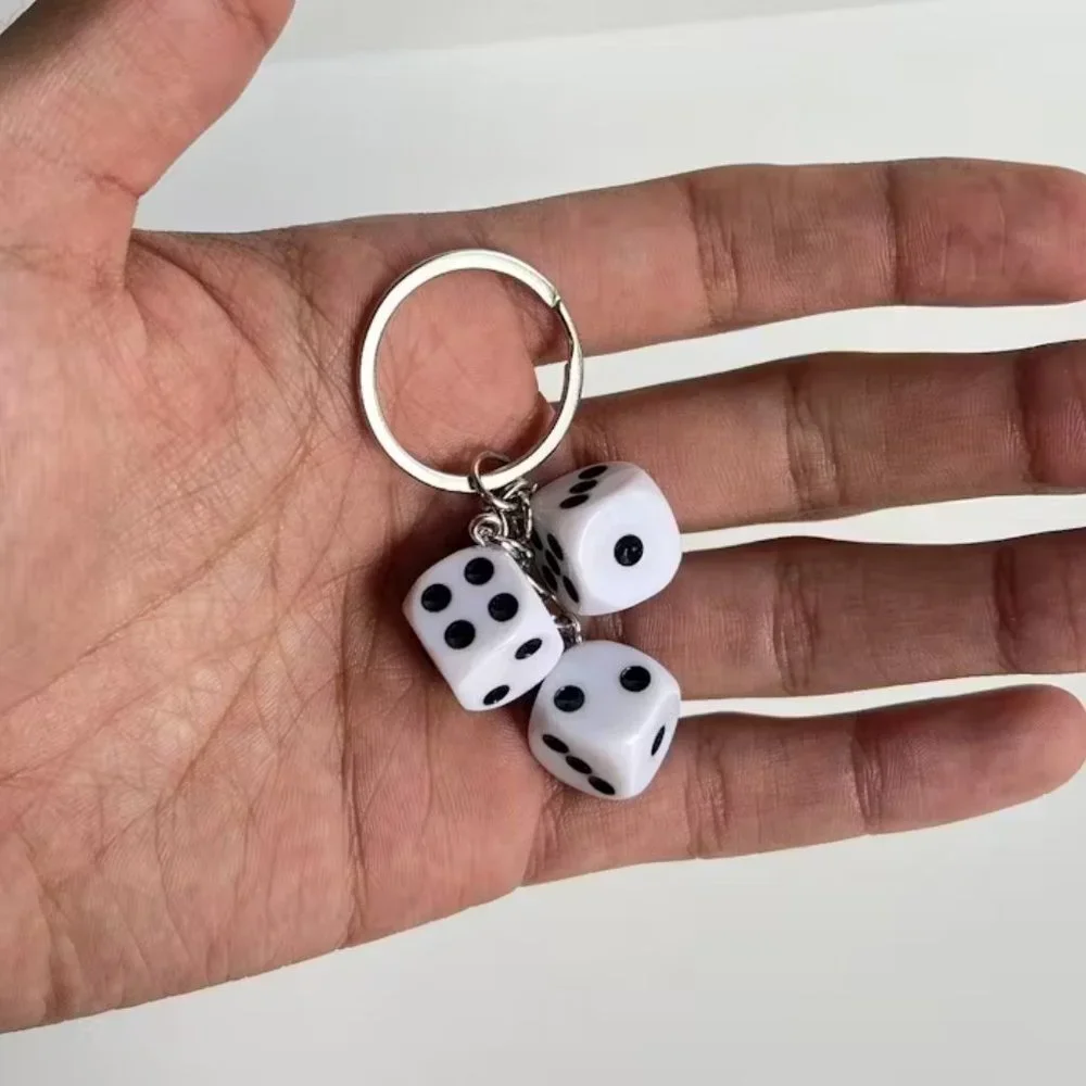 y2k 2000s dice keyring for keychain